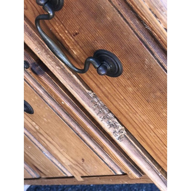 Large Pine Pedestal Desk For Sale - Image 10 of 12