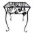 Vintage Black Metal Vine & Leaf Garden Plant Stand or Petite Accent Table For Sale
