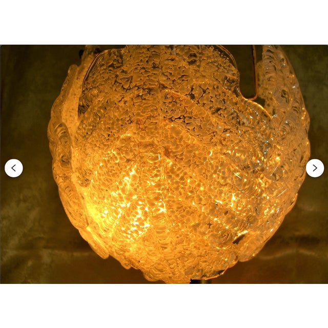 Gold Vintage Murano Crystal and Brass Table Lamp, 1960s For Sale - Image 8 of 11