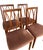 Brown Set of 4 Mid Century Modern Dining Chairs With Sculptural Back Design, Uk Import For Sale - Image 8 of 9
