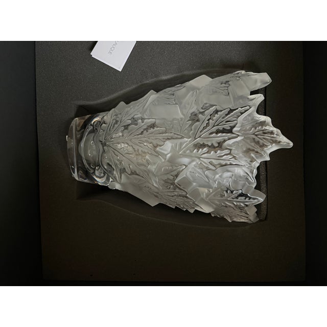 Gorgeous and BRAND NEW crystal Champs-Élysées vase from Lalique. Inspired by the leaves from the rows of trees lining...