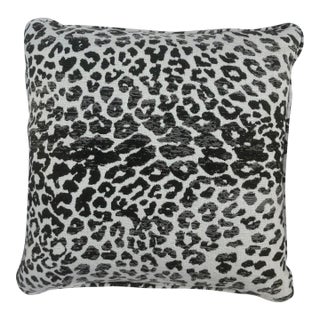 Sunbrella Snow Leopard Outdoor Pillow For Sale