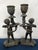 Bronze Pair Vintage Maitland-Smith Cast Bronze Cherub Candlestick Holders For Sale - Image 8 of 8