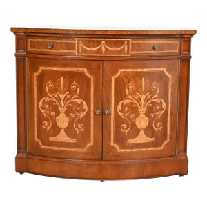 Karges French Regency Louis XVI Mahogany Inlaid Marquetry Buffet Server or Bar Cabinet