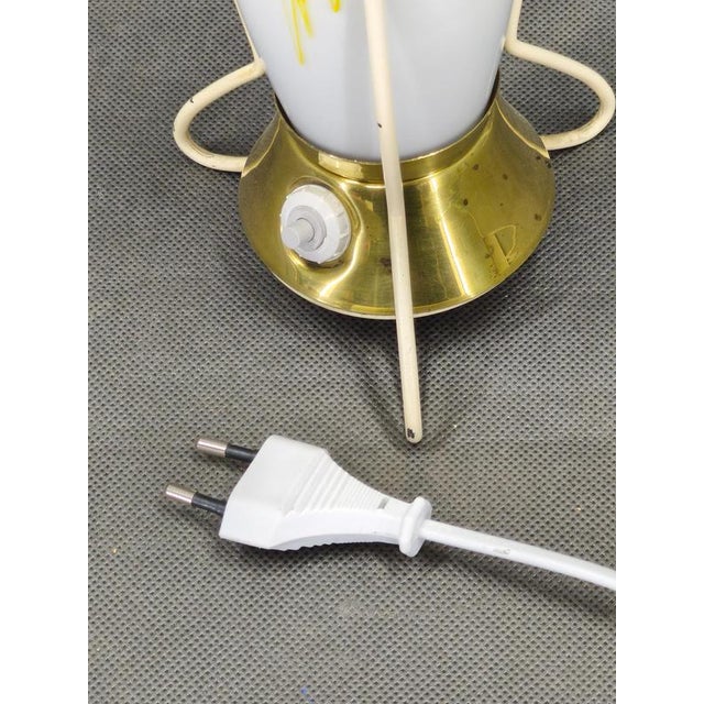 Mid-Century Glass Table Lamp from Zukov, Czech, 1960s For Sale - Image 4 of 12