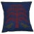 Contemporary Indian Fir Tree Applique Pillow Case - Navy & Maroon, 16" x 16" For Sale - Image 3 of 3