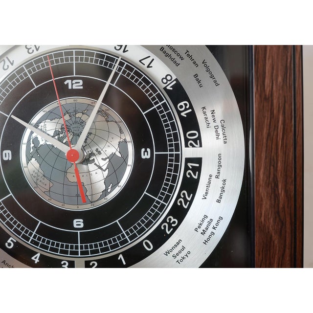 Mid Century Modern Howard Miller World Time Clock Chairish