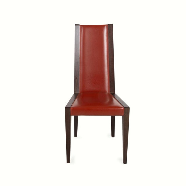 Dining Chairs in Leather and Wood from Roche Bobois, Set of 6 For Sale - Image 17 of 18