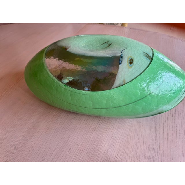 Impressive Italian Murano Glass Extra Large Centerpiece Art Glass Bowl For Sale - Image 6 of 7