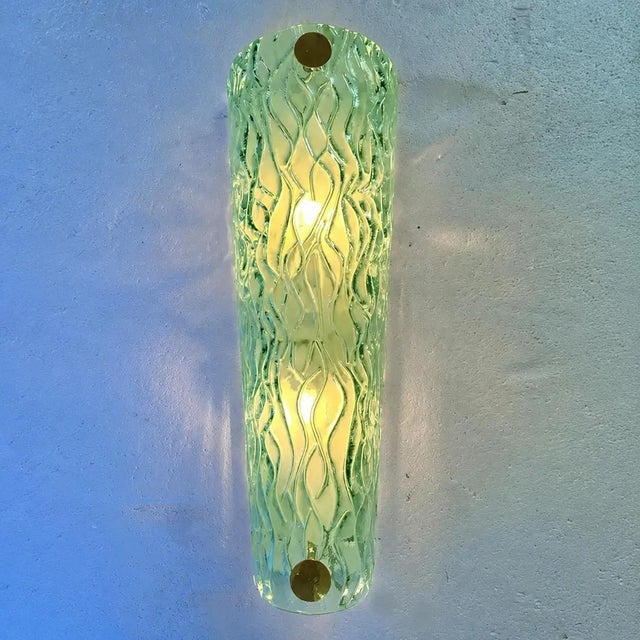 Monumental Green Murano Glass Wall Sconces by Simoeng, Set of 4 For Sale - Image 6 of 8