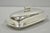 Vintage Reed & Barton Art Deco Mid Century Modern Silver Plated Butter Dish w/ Glass Liner. Circa Mid 20th Century....