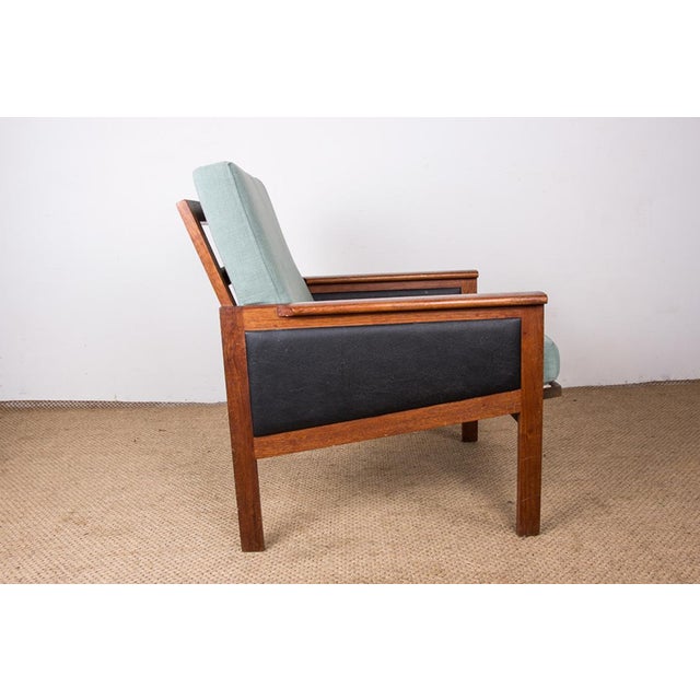 Set of Danish Model N°4 Capella Armchairs in Teak, Fabric and Leather by Illum Wikkelø for Niels Eilersen, 1960s For Sale - Image 3 of 18