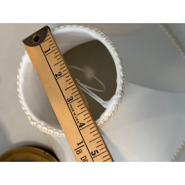 Vintage Solid Brass Metal Hollywood Regency Style Table Lamp Heavy Armed Extends For Sale - Image 11 of 12