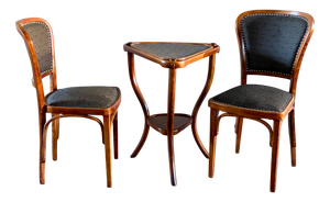 Seating Group with Small Table from Gebrüder Thonet, 1890s, Set of 3