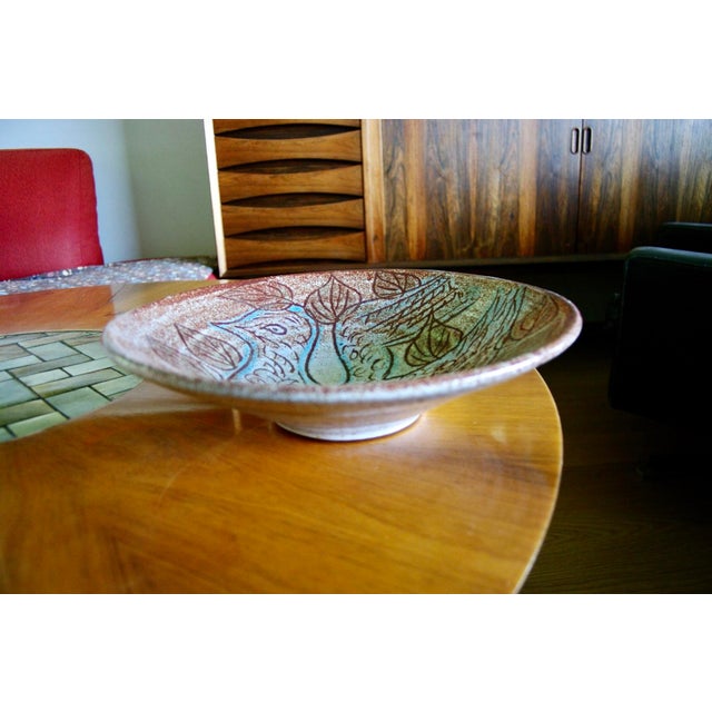 Ceramic Dish with Bird Decor from Accolay, 1950s For Sale - Image 6 of 9