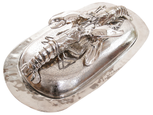 King Size Lobsters Dish in Silver-Plating by Franco Lapini, 1970s