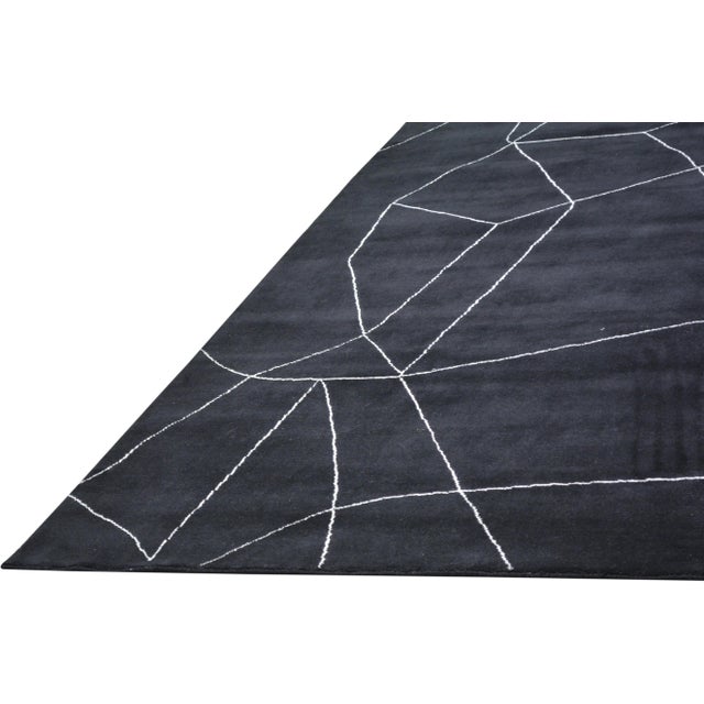 Moroccan Moroccan Hand Knotted Wool Rug, 8'x10'1" For Sale - Image 3 of 4