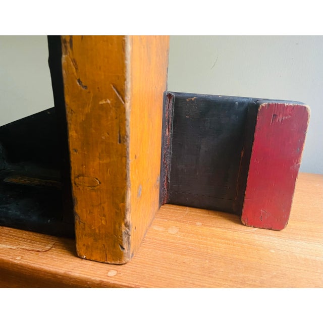 Rustic Industrial Wood Factory Mold Early 20th Century For Sale - Image 3 of 13