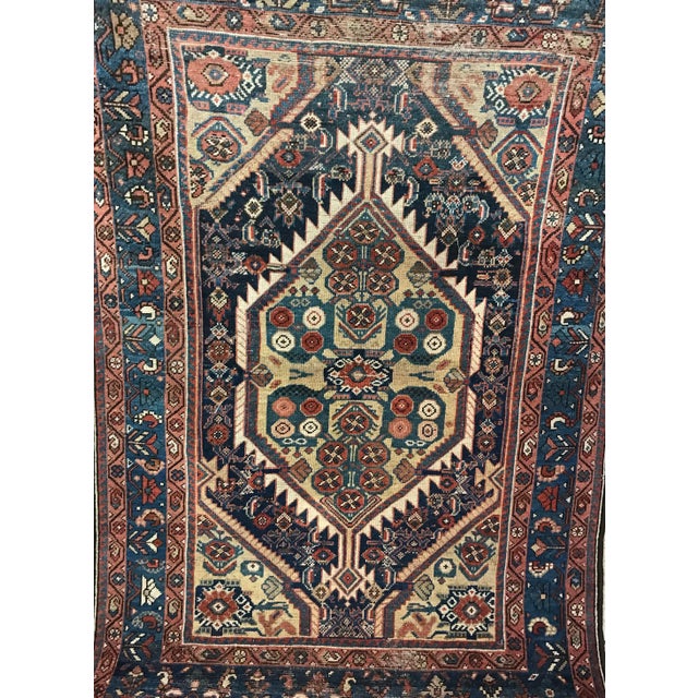 Antique Vintage Design Worn Out Tribal Rug - 3′10″ × 5′6″ For Sale - Image 4 of 13
