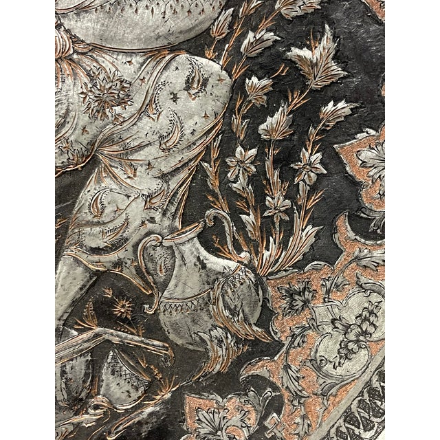 A Large Persian Handmade Tray by Mehdi Alamdary For Sale - Image 13 of 14