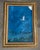 Folk Art Vintage Large Folk Art Tropical Landscape Painting With Egret in Gilt Wood Frame For Sale - Image 3 of 15