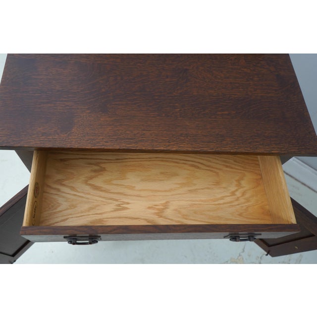 Stickley Mission Oak 1 Drawer Console Server Cabinet For Sale - Image 10 of 18