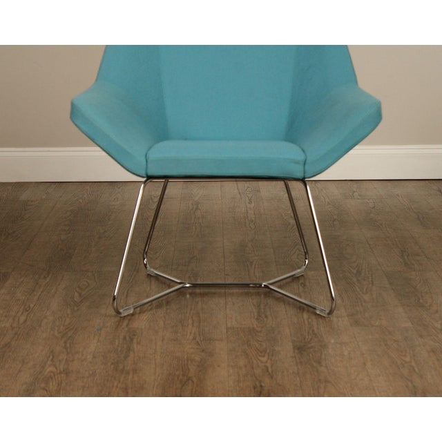 Aqua Keilhauer Mid Century Modern Style Pair of 'Cahoots' Lounge Chairs For Sale - Image 8 of 12