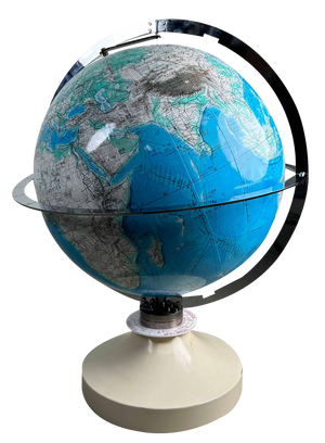 Large Japanese Globe World Map from Gakken, Japan, 1980s