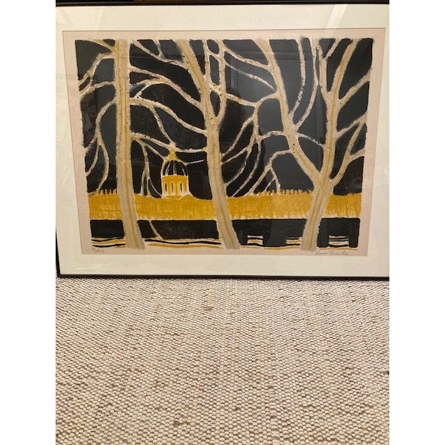 1970s Andre Brasilier Quai Conti, Paris - Orignal Signed 1972 Lithograph For Sale - Image 5 of 9