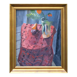 Vintage Modernist Table Top Floral Still Life Painting