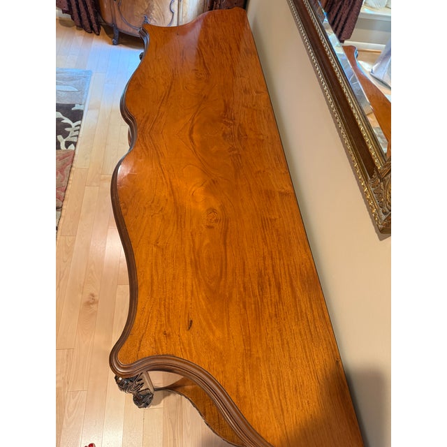 1940s Antique Solid Philippine Narra Wood Sideboard For Sale - Image 5 of 14