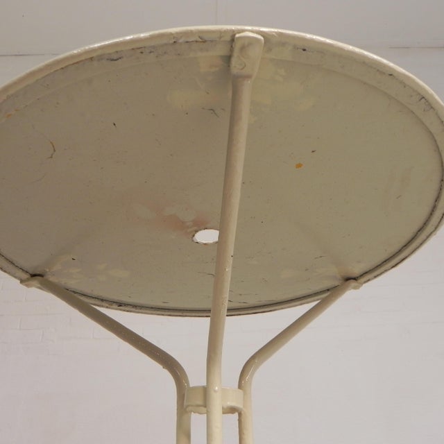 Bistro Table with Cast Iron Legs and Round Steel Top, 1930s For Sale - Image 12 of 18