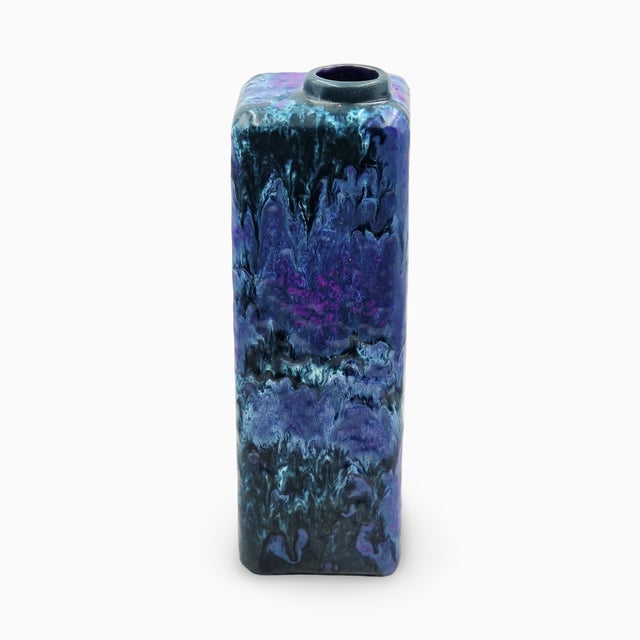 Black Sculptural Ceramic Model 200 Chimney Vase from Marei Keramik, West Germany, 1970s For Sale - Image 8 of 17