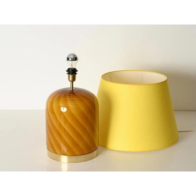 Large Murano Glass and Brass Sun Table Lamp from Tommaso Barbi, Italy, 1960s For Sale - Image 12 of 16