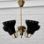 Mid-Century Modern Scandinavian Modernist Five Arms Chandelier in Steel and Brass, Sweden, 1950s For Sale - Image 3 of 13