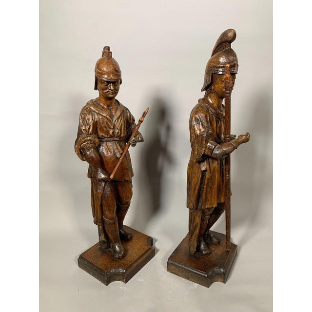 Sculpture, Roman Soldiers of the Crucifixion - 78 cm, 17th Century For Sale - Image 4 of 8
