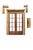 Classic French doors in very good condition.. 92" x 45". Complete with original frame and hinges. Origin and age unknown.
