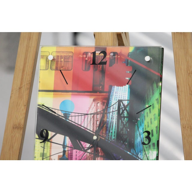 Brutalist New York Decor Wall Clock, 1990s For Sale - Image 3 of 10