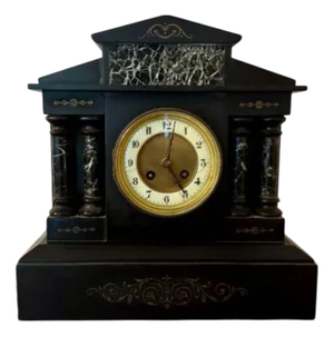 Antique Victorian Eight Day Mantle Clock in Marble, 1860s