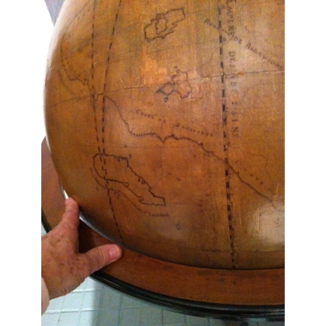 Large 18th Century French Hand Painted Terrestrial Globe For Sale - Image 4 of 9