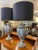 Pewter Table Lamps with Large Black Lampshades, 1970, Set of 2 For Sale - Image 3 of 18