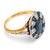 1910s Edwardian Sapphire Diamond 18k Yellow Gold Platinum Ring, , Size 3.25 For Sale - Image 4 of 6