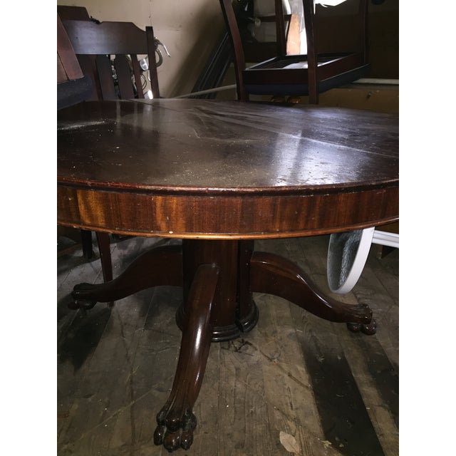 Mahogany Turn of 20th C. Clawfoot Table For Sale - Image 4 of 5
