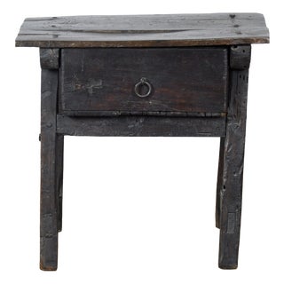 Spanish Oak Side Table, 1750 For Sale
