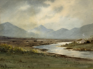 Percy French, Bogs & Mountains of Connemara, 20th Century, Watercolour