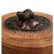 A vintage, Indonesian wicker basket box. Features a handwoven, oval form lidded box adorned with a carved wood frog...