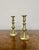 Quality pair of antique Victorian brass candlesticks with turned shaped columns standing on square bases. D. 1860
