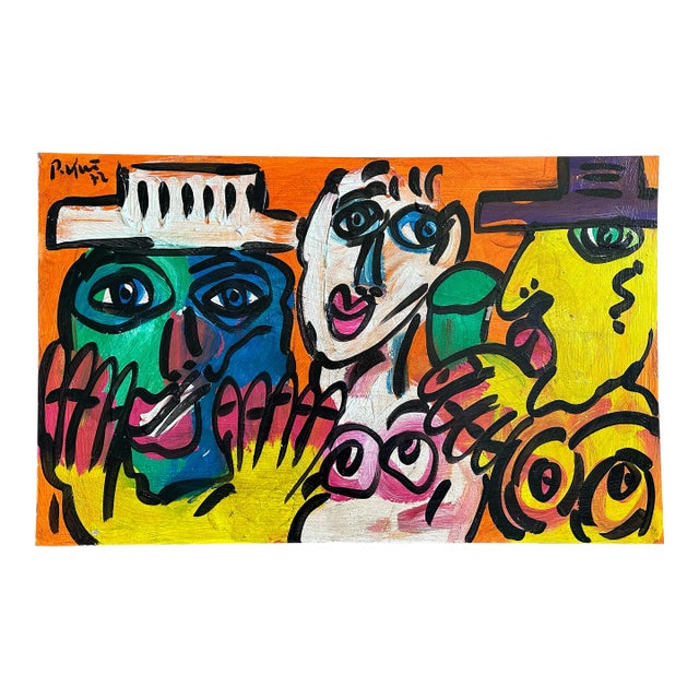 Titled Peter Keil Original 1972 Painting For Sale