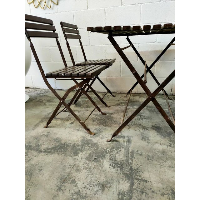 1970s Vintage French Dining Table and Chairs, 1970, Set of 5 For Sale - Image 5 of 9