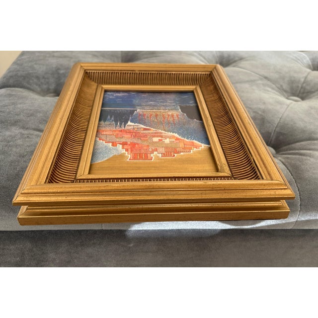1932 F.-L. Schmied “Pylos” Art Deco Bookplate From L’Illustration, Gilt Framed For Sale In New York - Image 6 of 10